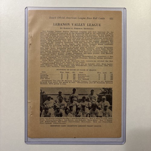 1938 reinholds lebanon - reinholds, pa